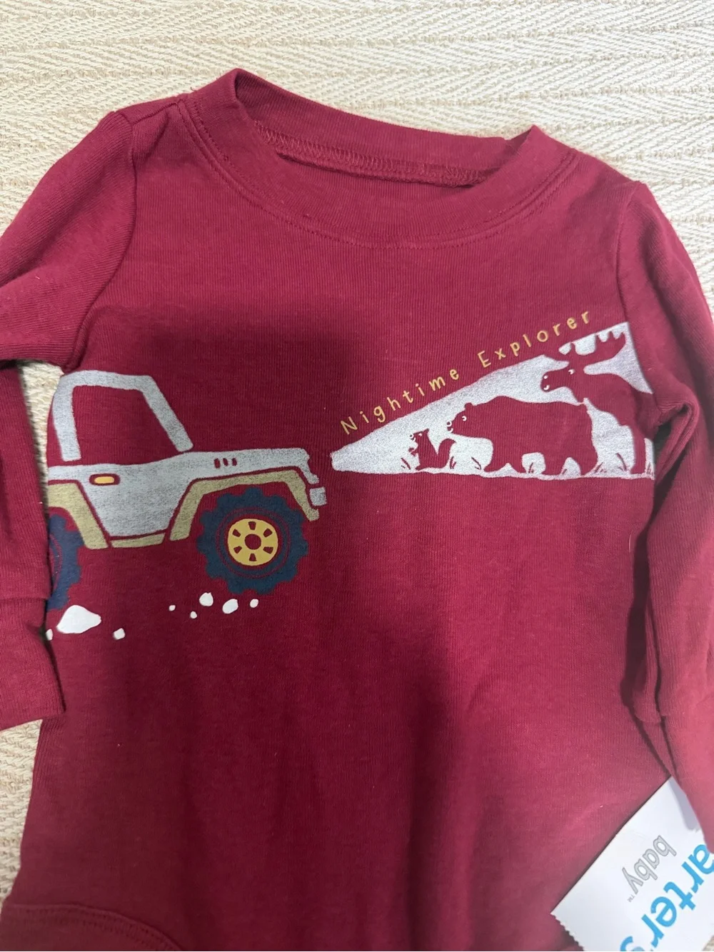 Carter's Maroon 'Nighttime Explorer' Long-Sleeve One-Piece
